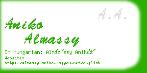 aniko almassy business card